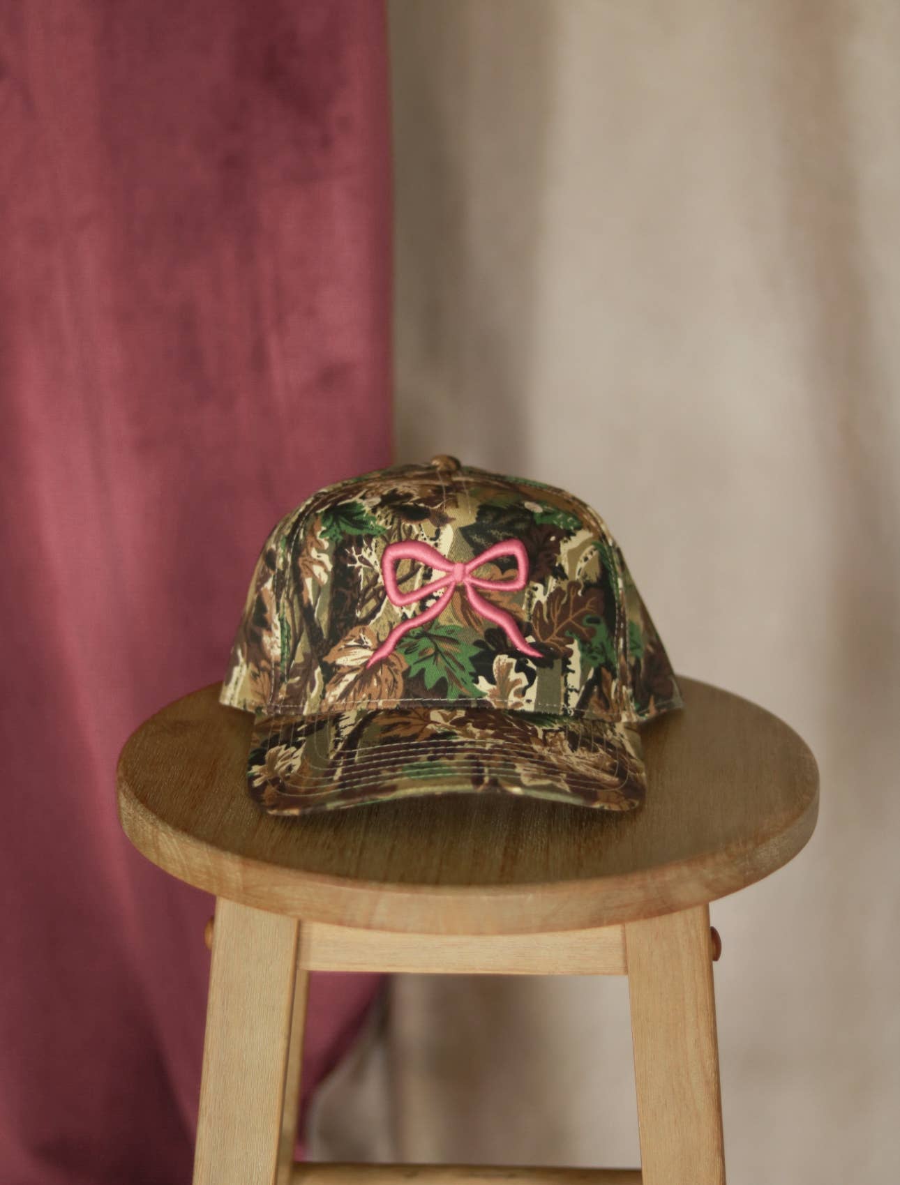 PRE-ORDER Camo Pink Bow Hat