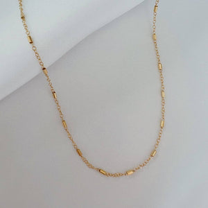 Jake Bar Cable Layering Chain Necklace Gold Filled: Choker 13” + 2” extender - Renegade Revival
