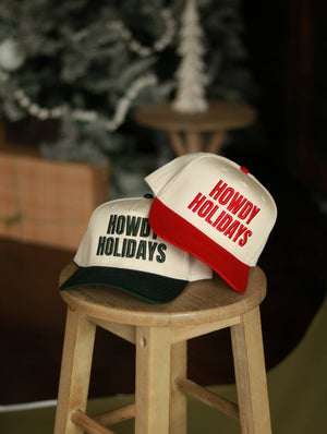 Howdy Holidays! Red Canvas Hat