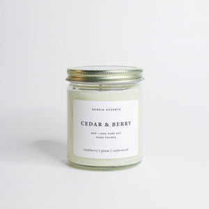 Cedar & Berry | Minimal Candle | 100% Soy Candle - Renegade Revival