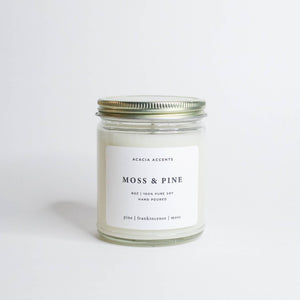 Moss & Pine | Minimal Candle | 100% Soy Candle - Renegade Revival